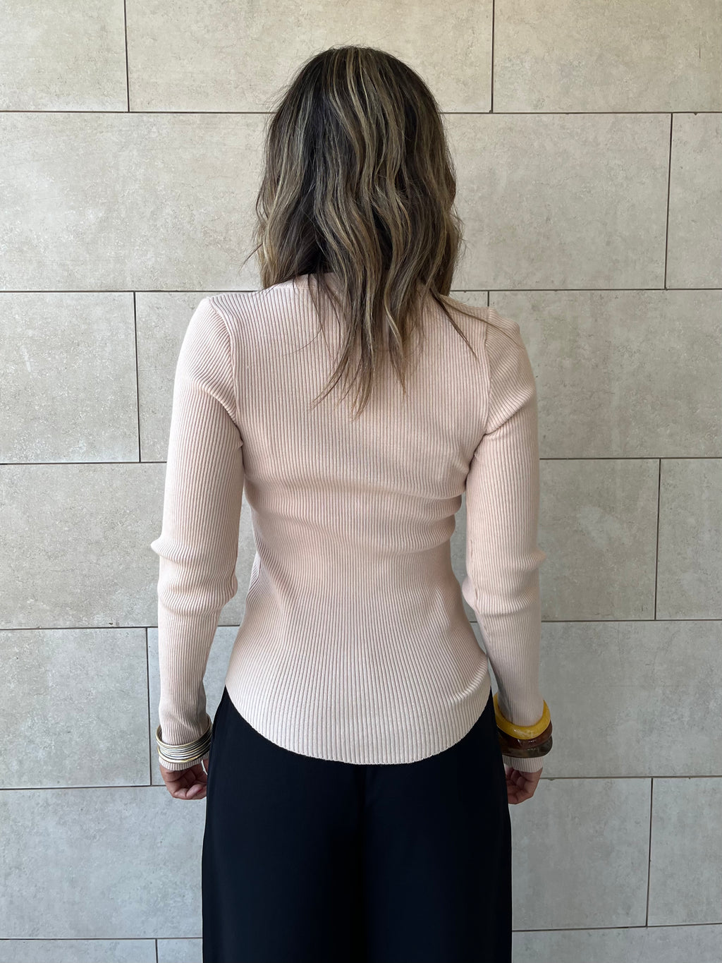 Beige Crewneck Contour Elevated Pullover