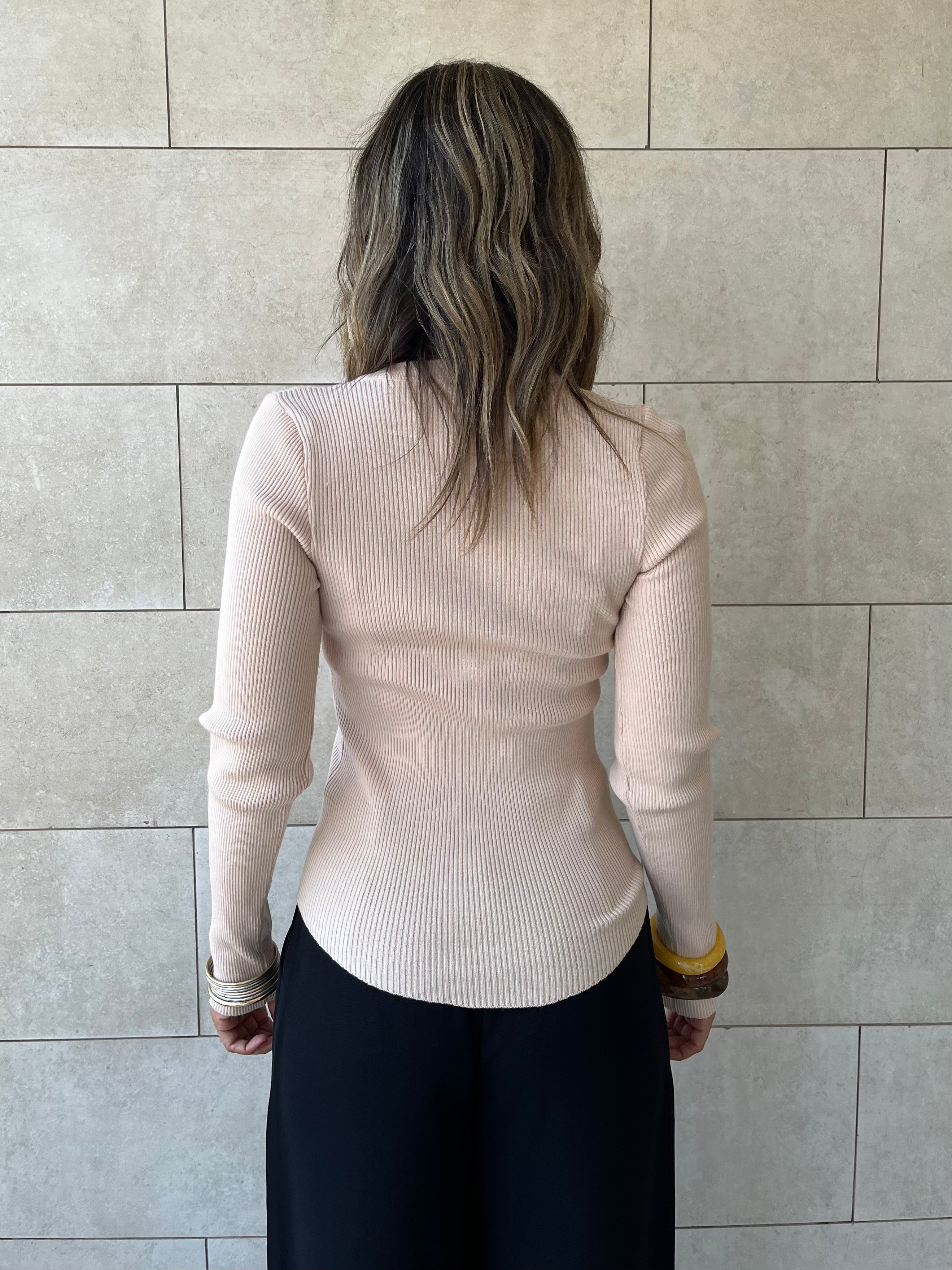Beige Crewneck Contour Elevated Pullover