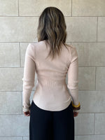 Beige Crewneck Contour Elevated Pullover