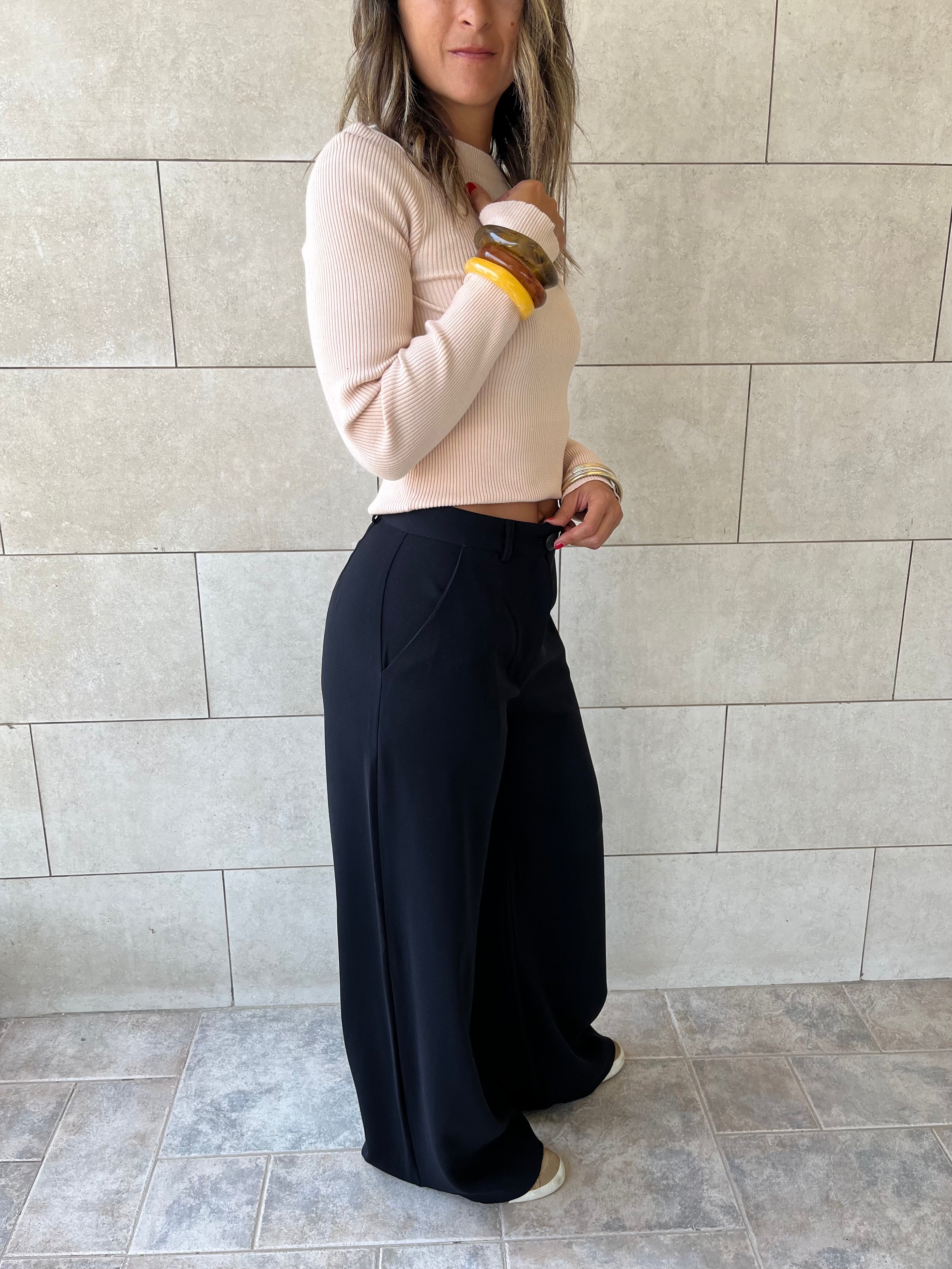 Beige Crewneck Contour Elevated Pullover