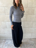 Grey Crewneck Contour Elevated Pullover