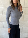 Grey Crewneck Contour Elevated Pullover