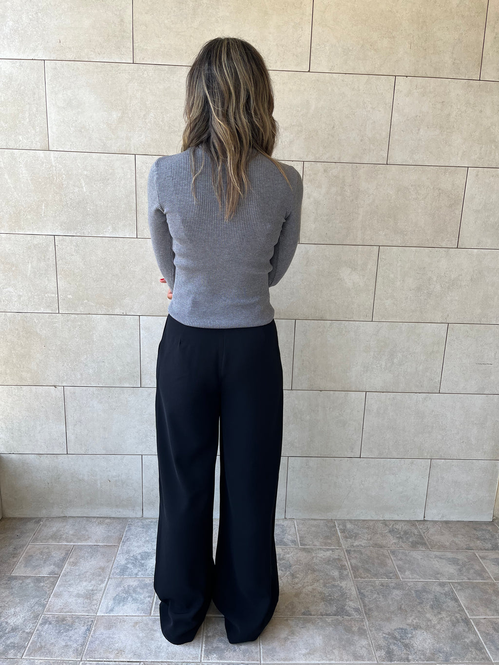 Grey Crewneck Contour Elevated Pullover