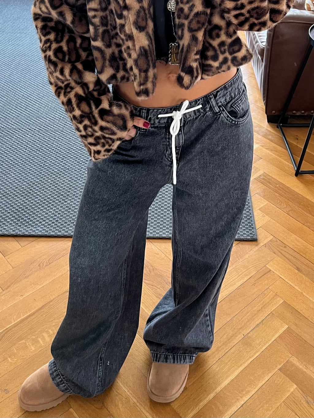 Grey Rope Denim jeans