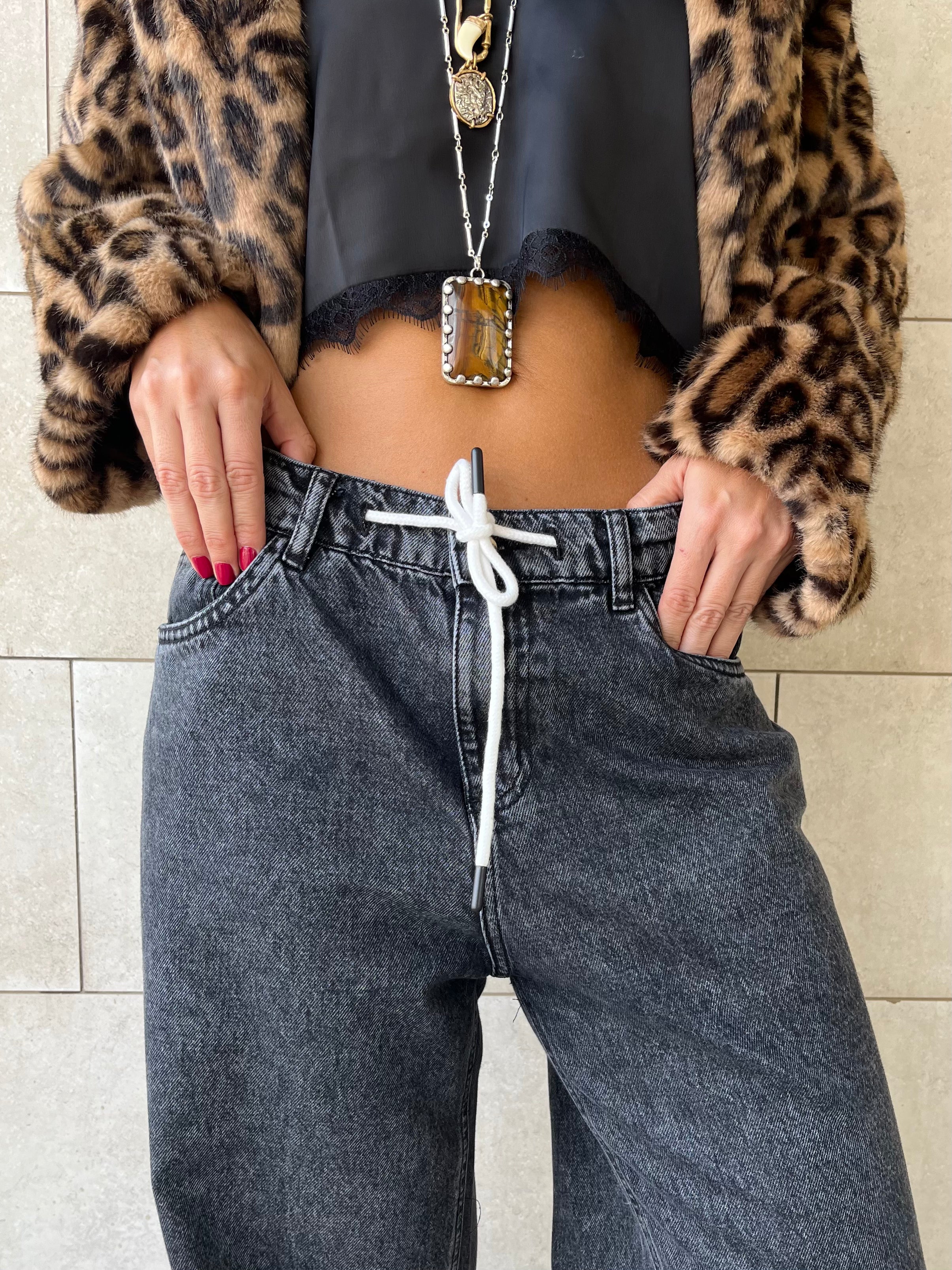 Grey Rope Denim jeans