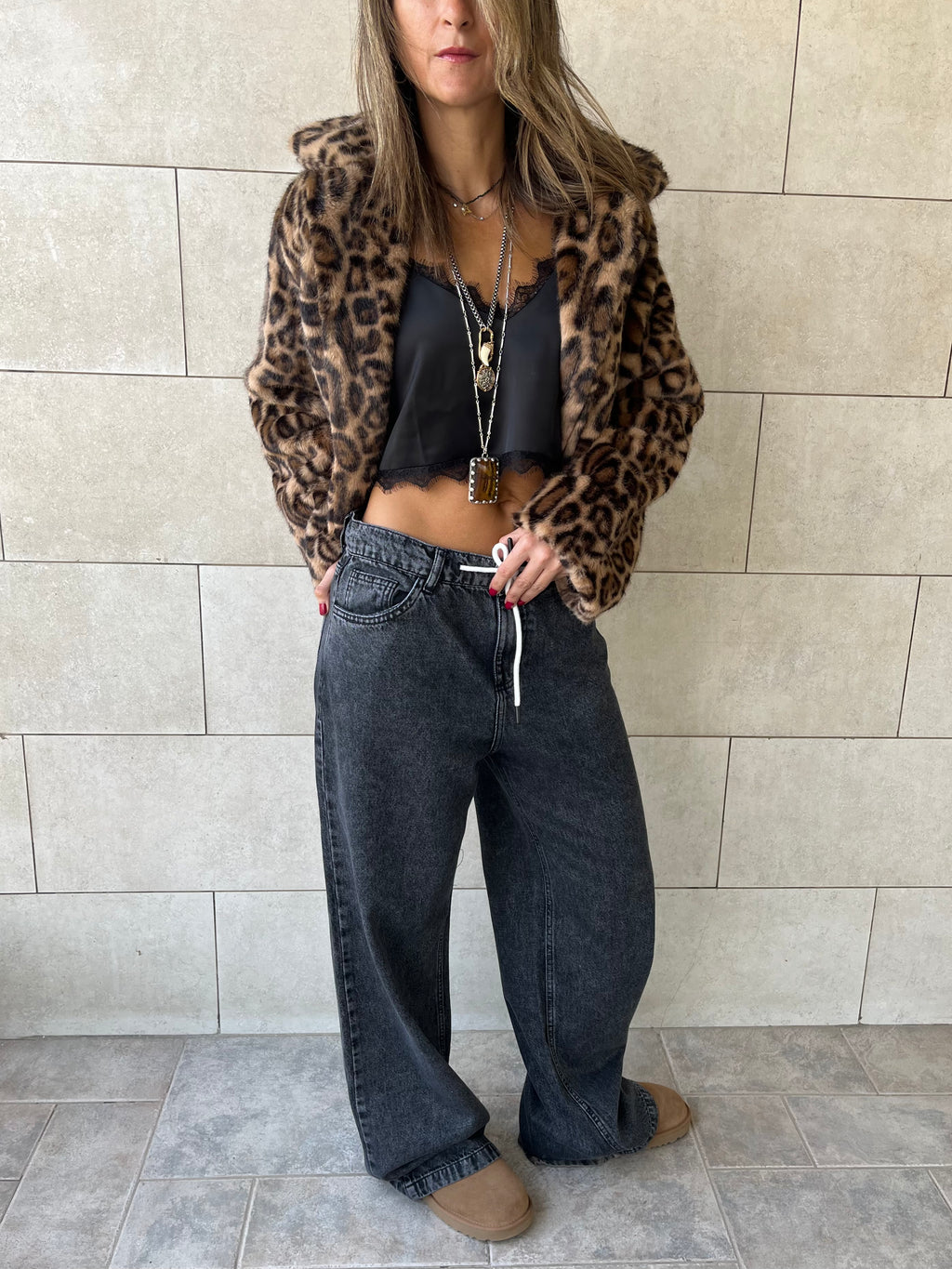 Grey Rope Denim jeans