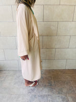 Beige Wear and Tear Linen Duster