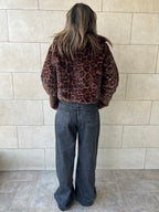 Brown Leopard Fur Jacket