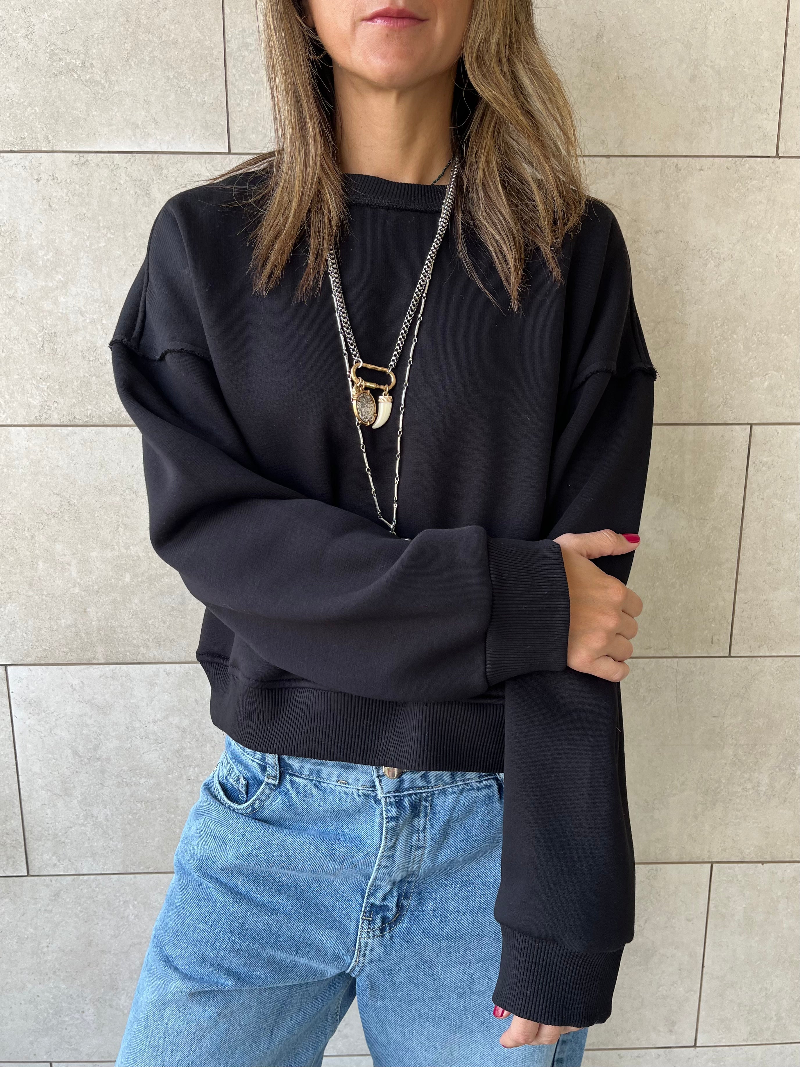 Black Everyday Core Sweatshirt