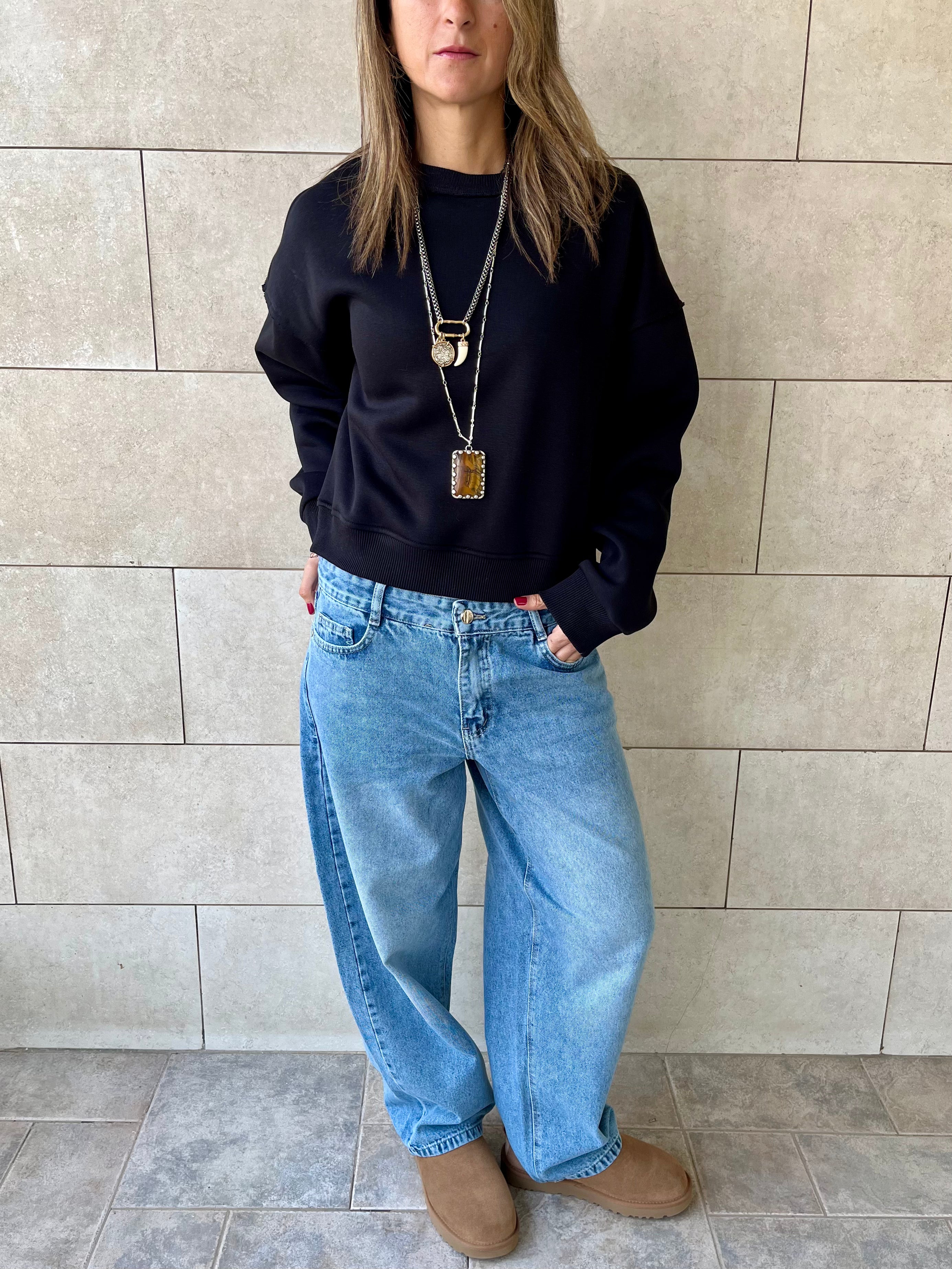 Black Everyday Core Sweatshirt