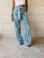 Paisley Print Linen Pants