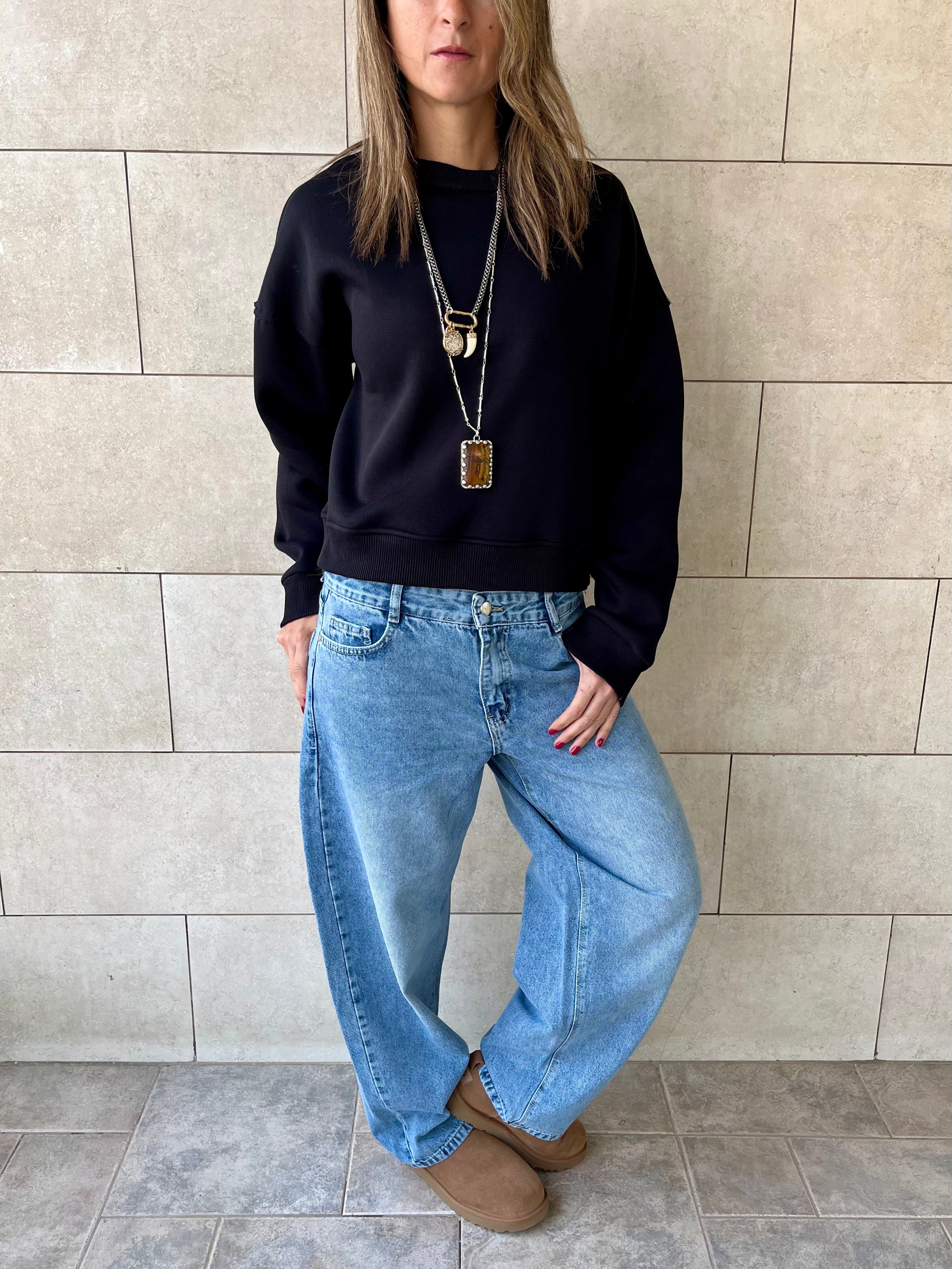 Black Everyday Core Sweatshirt