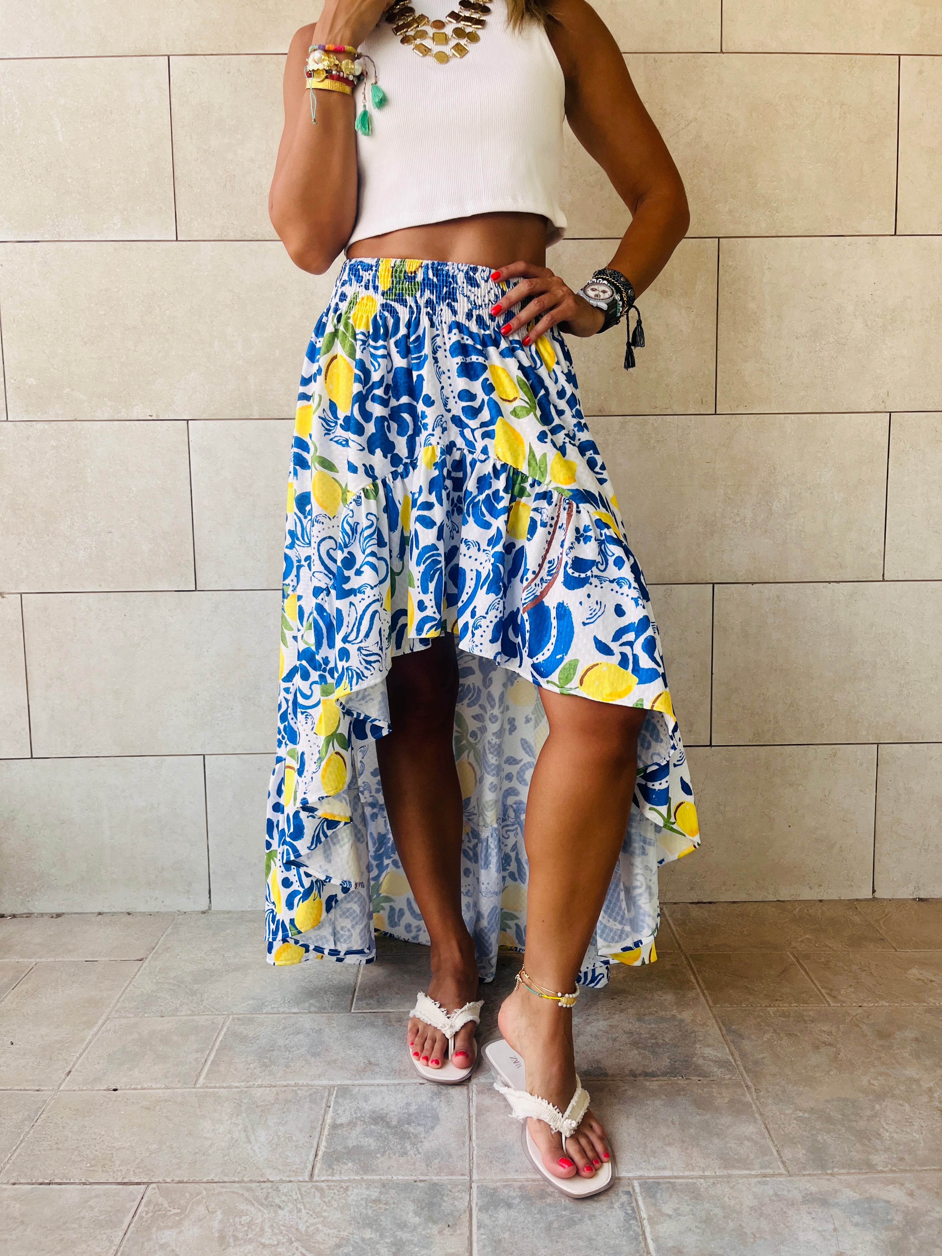 Lemon Trees High Low Skirt