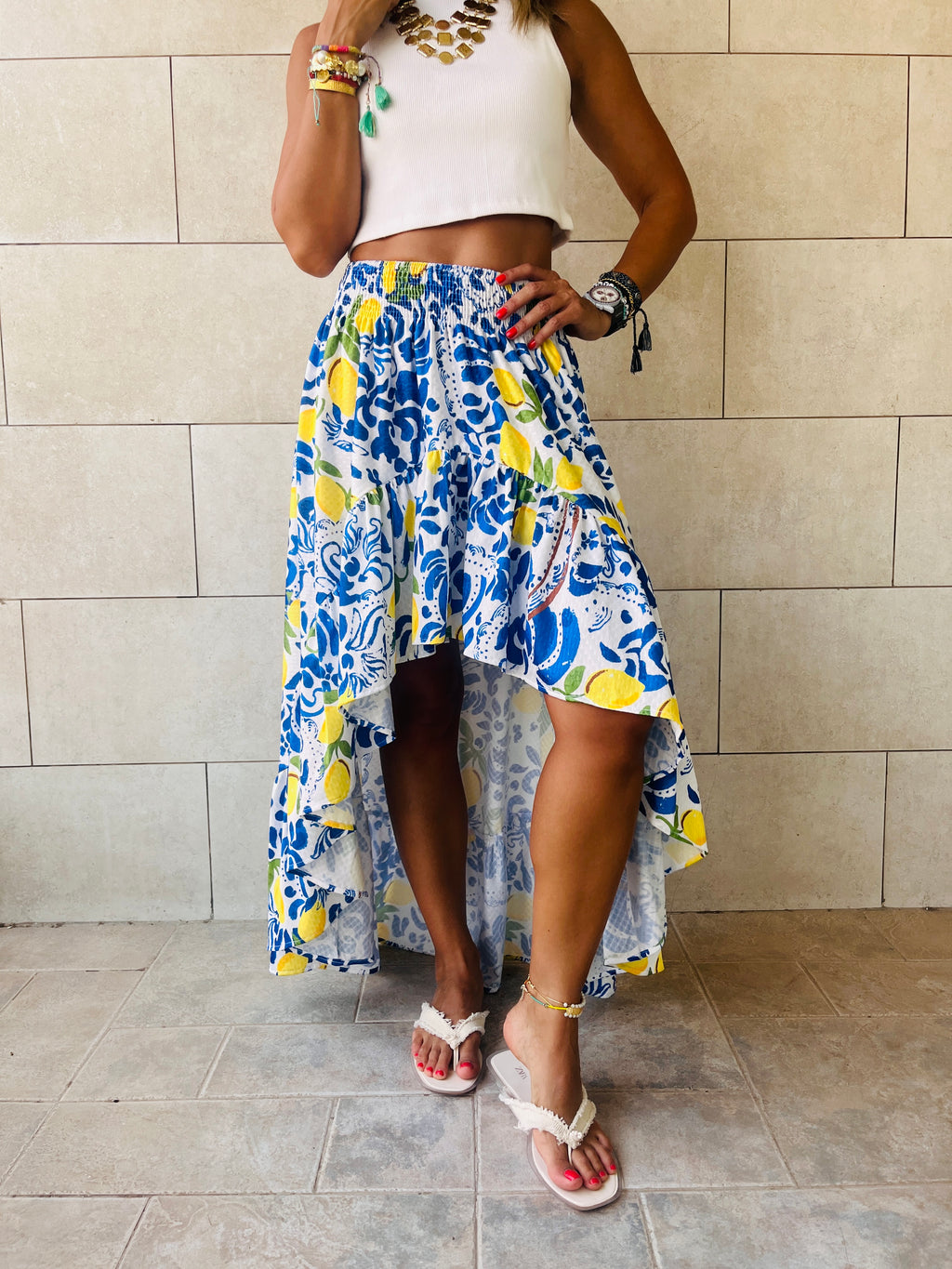 Lemon Trees High Low Skirt