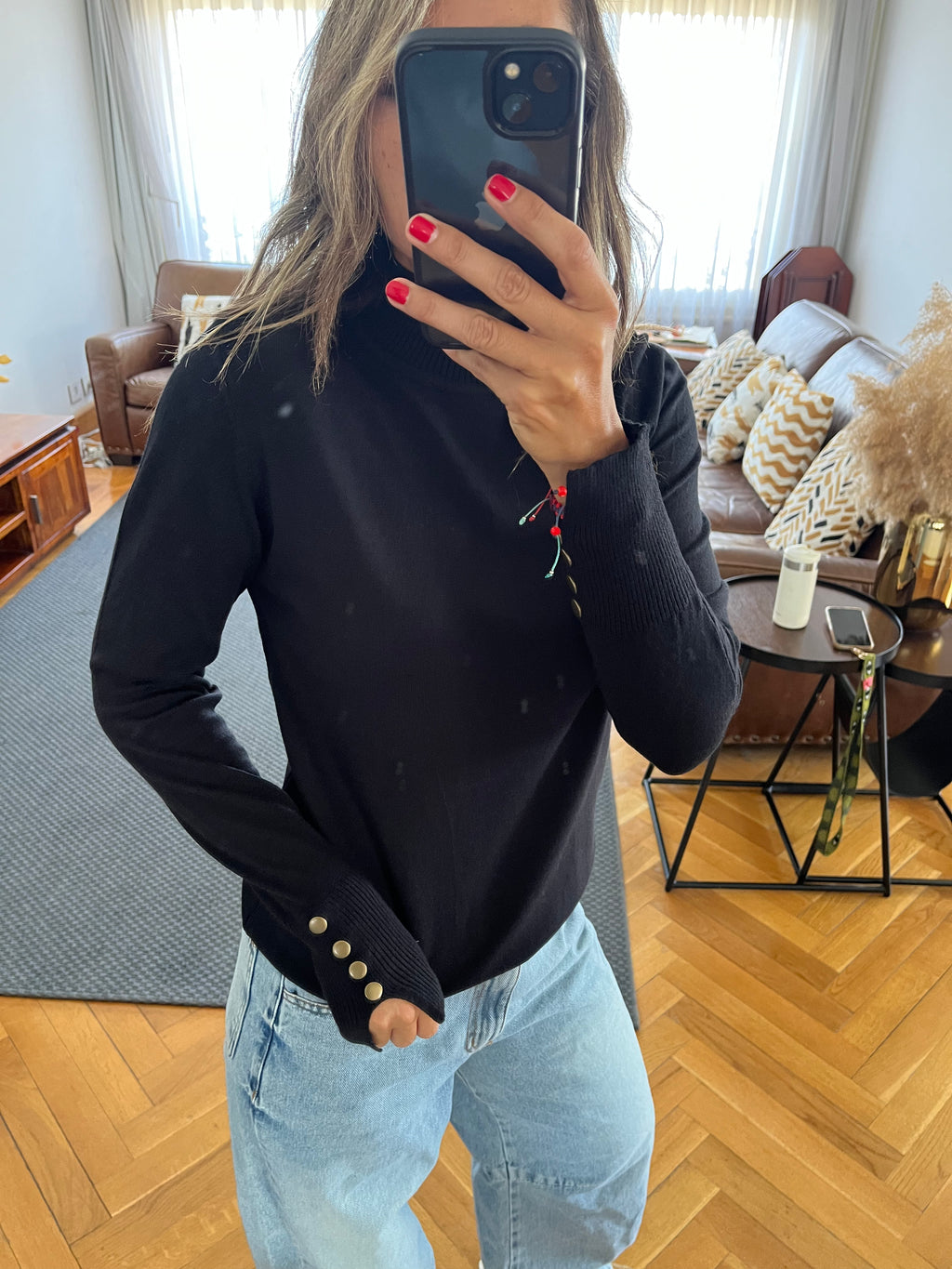 Black Basic High Neck