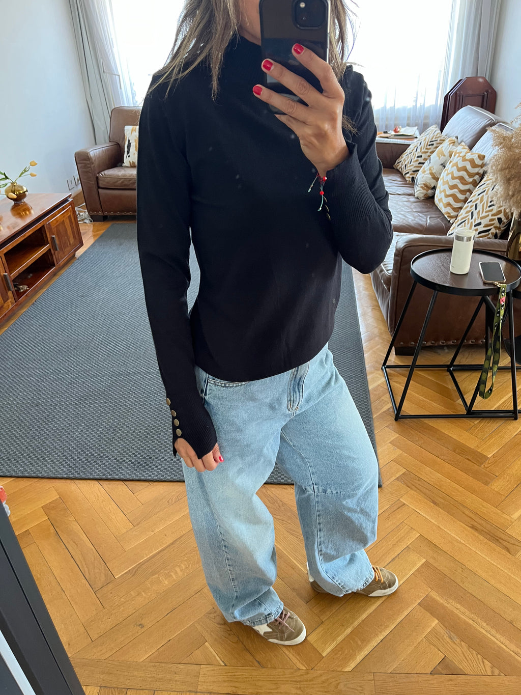 Black Basic High Neck