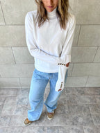 White Basic High Neck