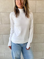 White Basic High Neck