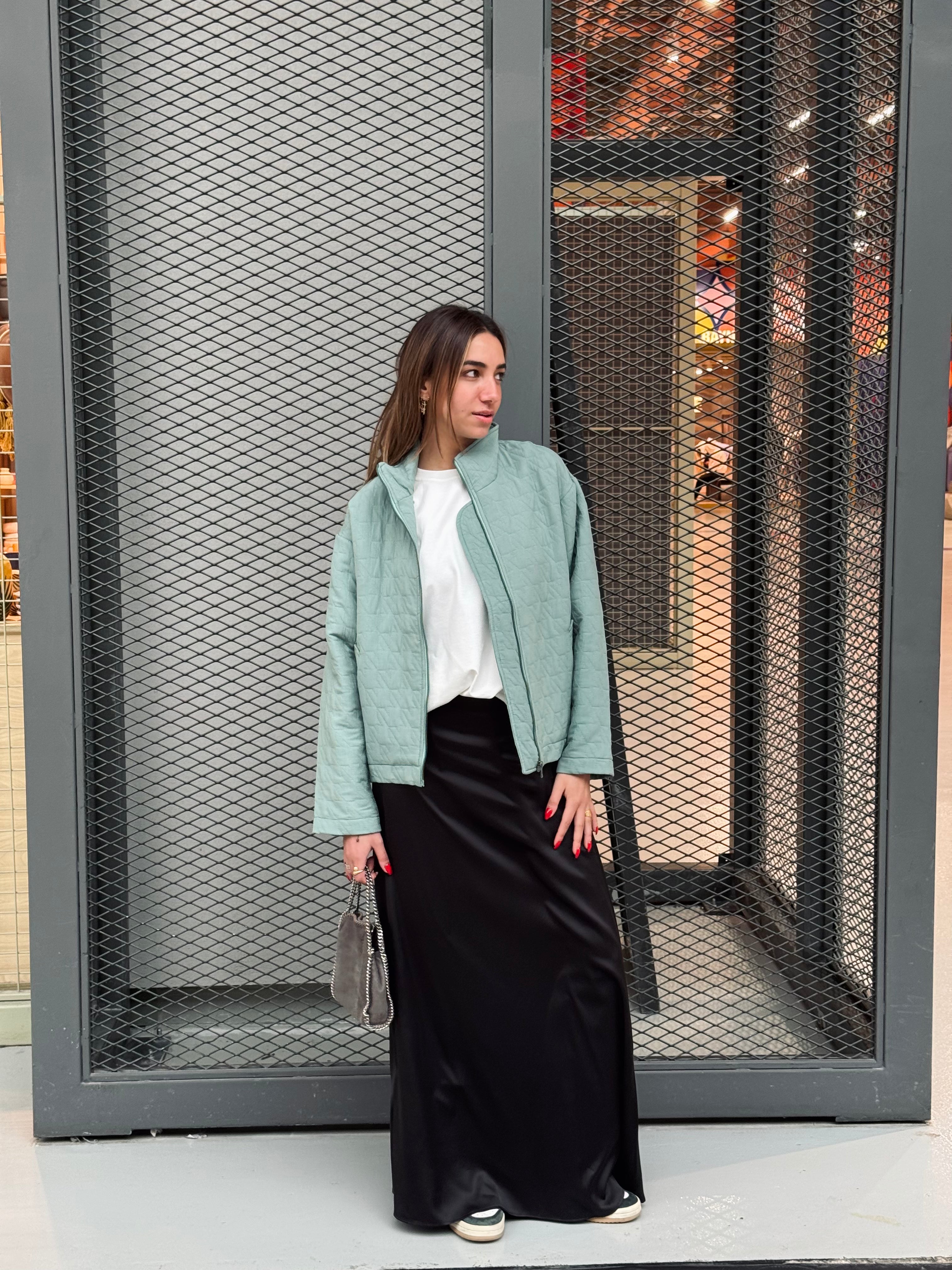 Black Satin Gothic Skirt