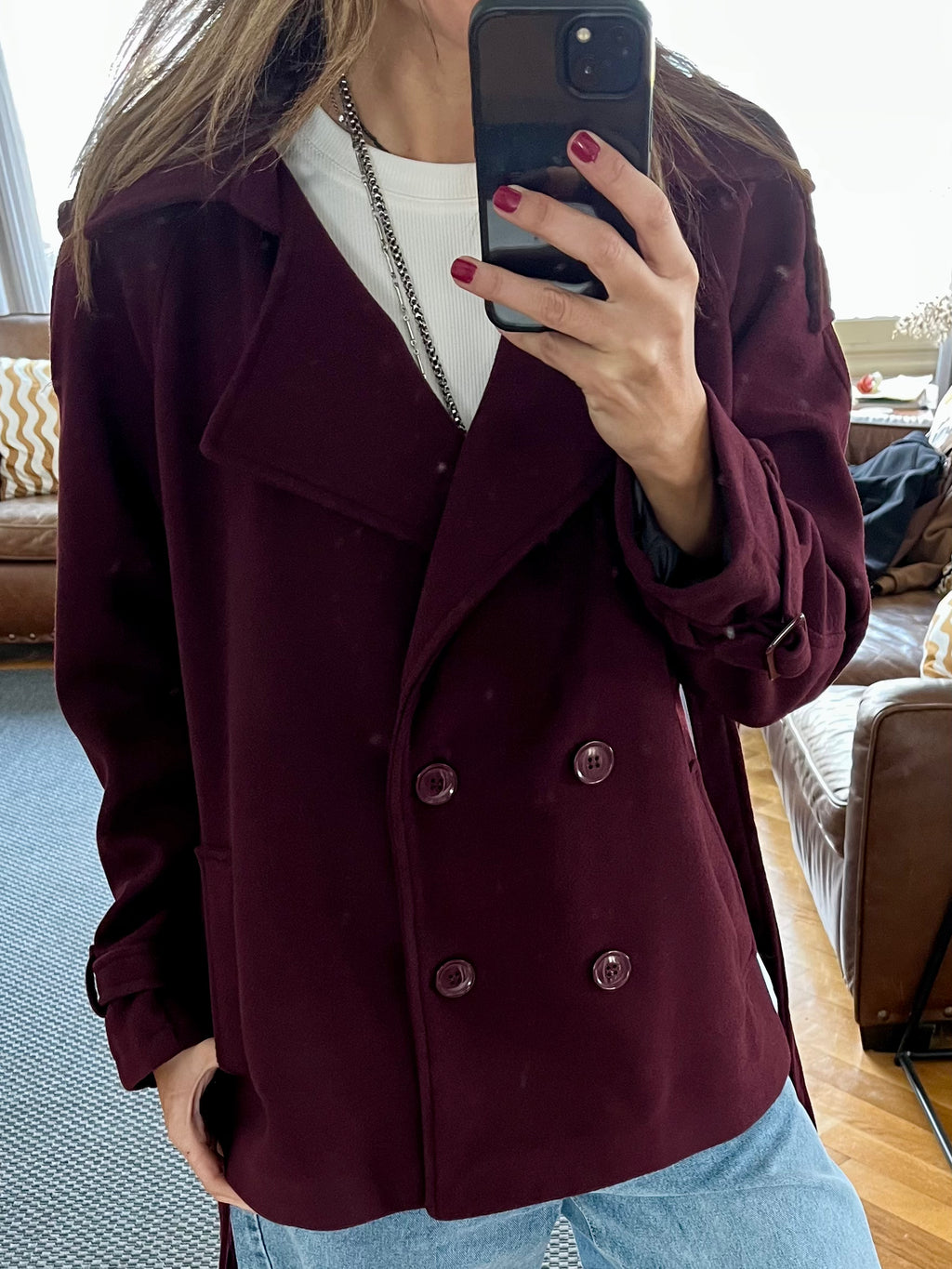 Plum Trench Edit Jacket