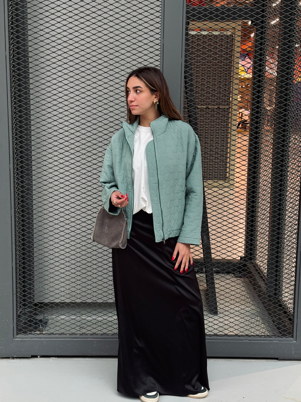 Black Satin Gothic Skirt