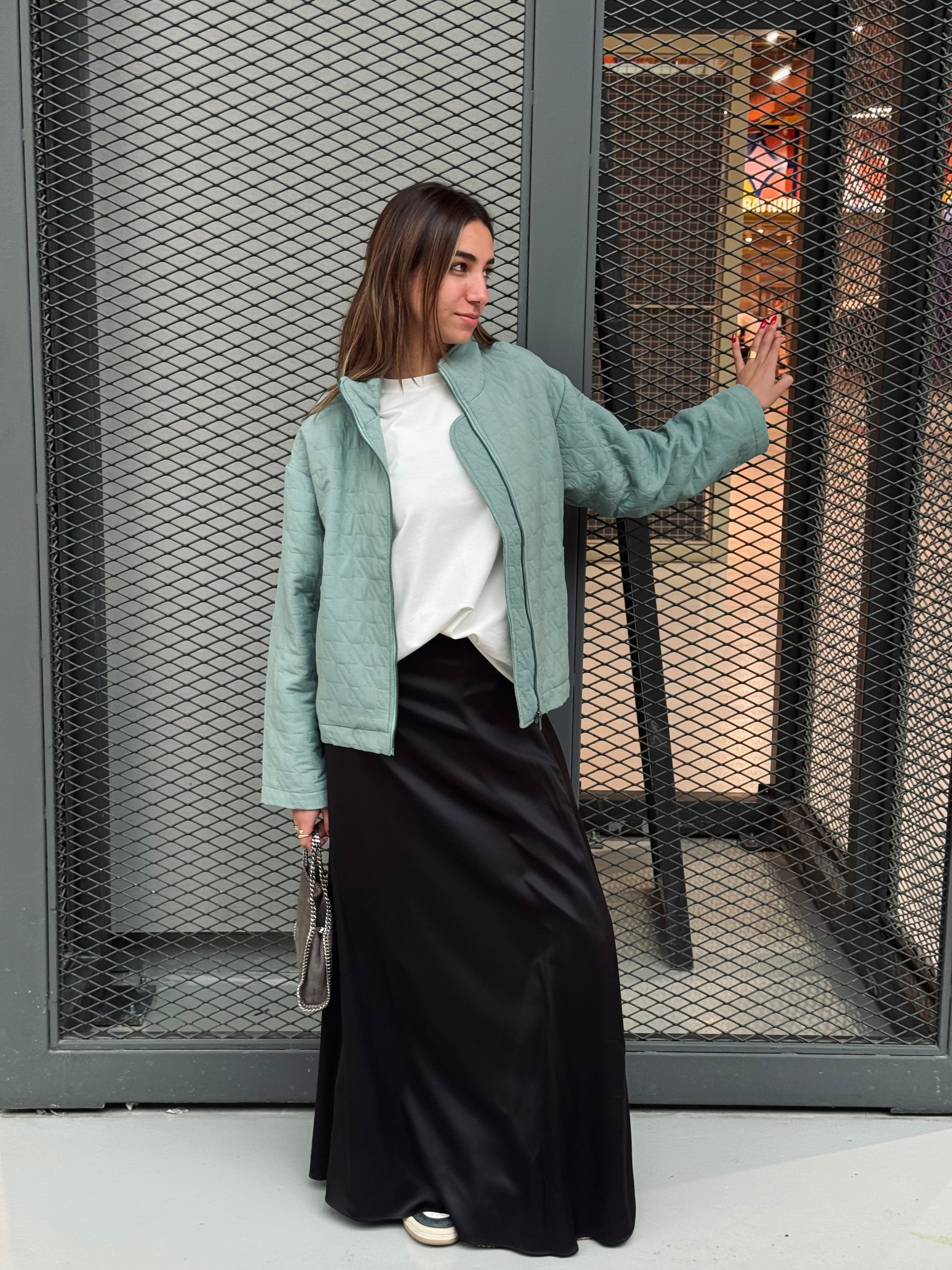 Black Satin Gothic Skirt