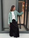 Black Satin Gothic Skirt