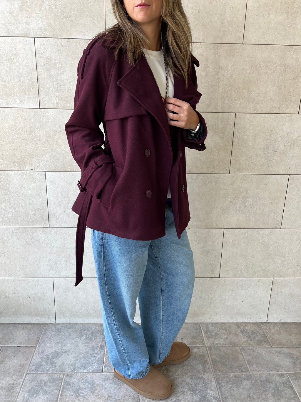 Plum Trench Edit Jacket