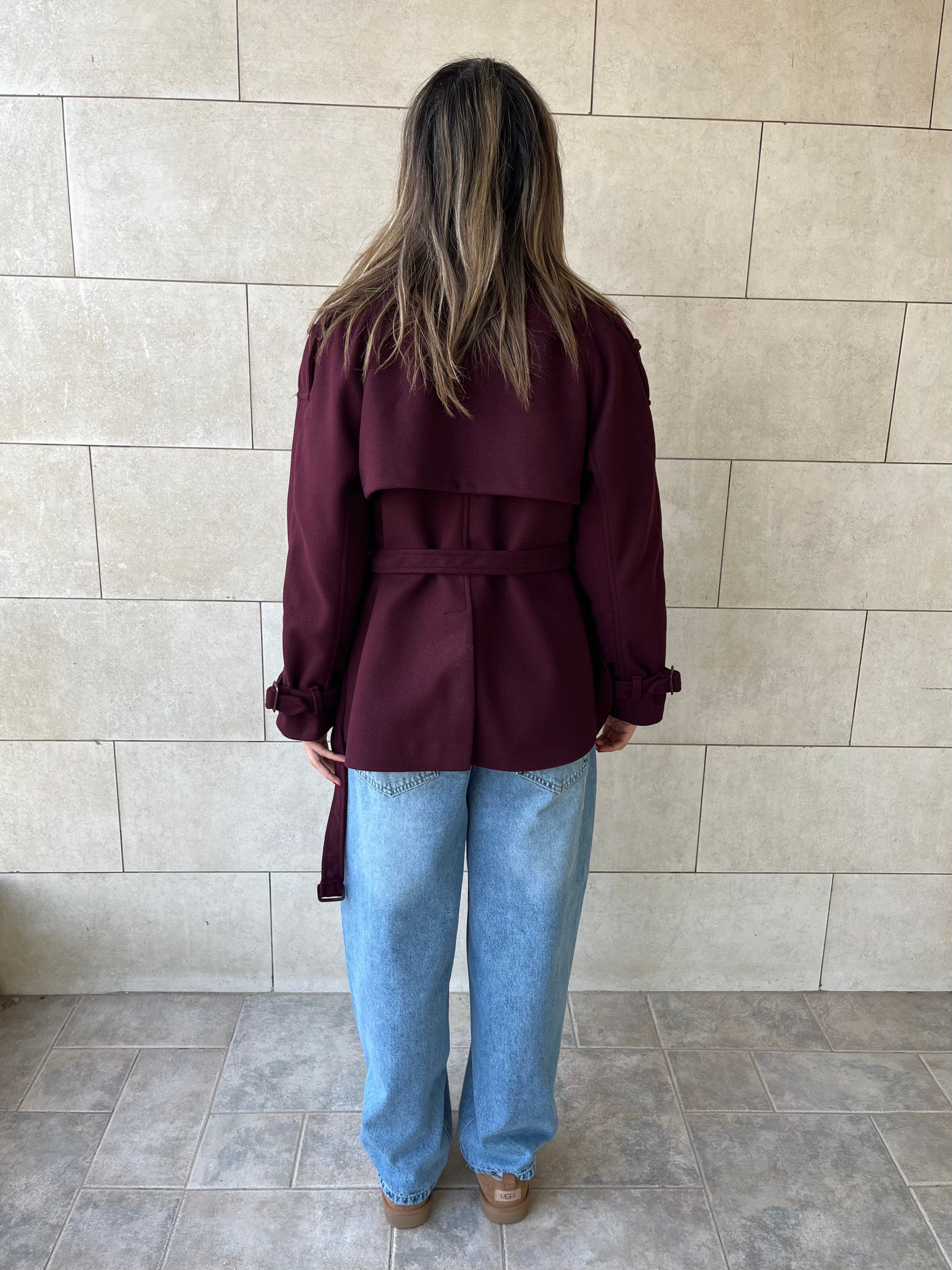 Plum Trench Edit Jacket