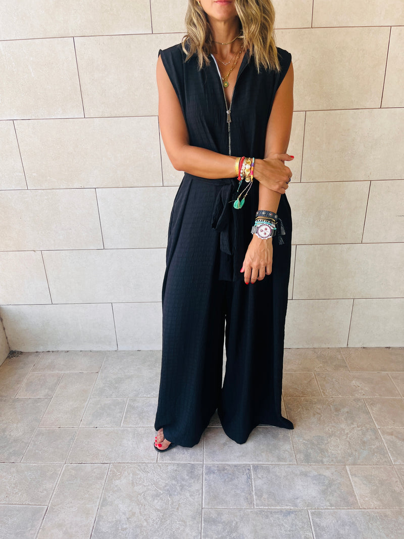 Black Boho Chic Jumpsuit