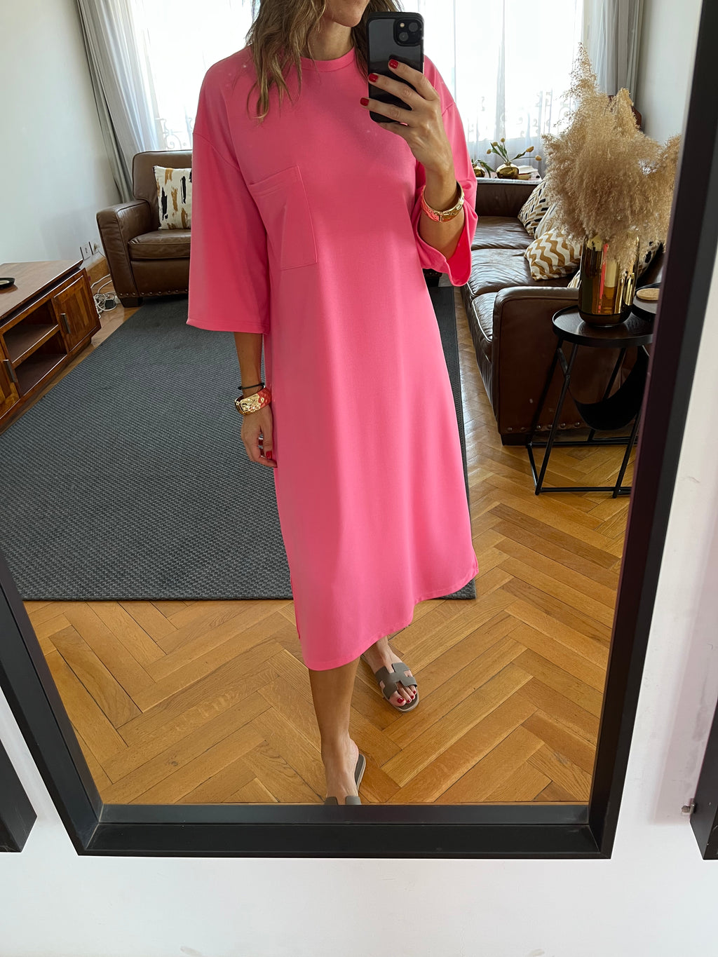 Pink Softline Shift Dress