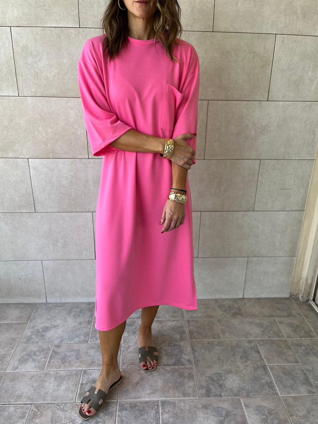 Pink Softline Shift Dress
