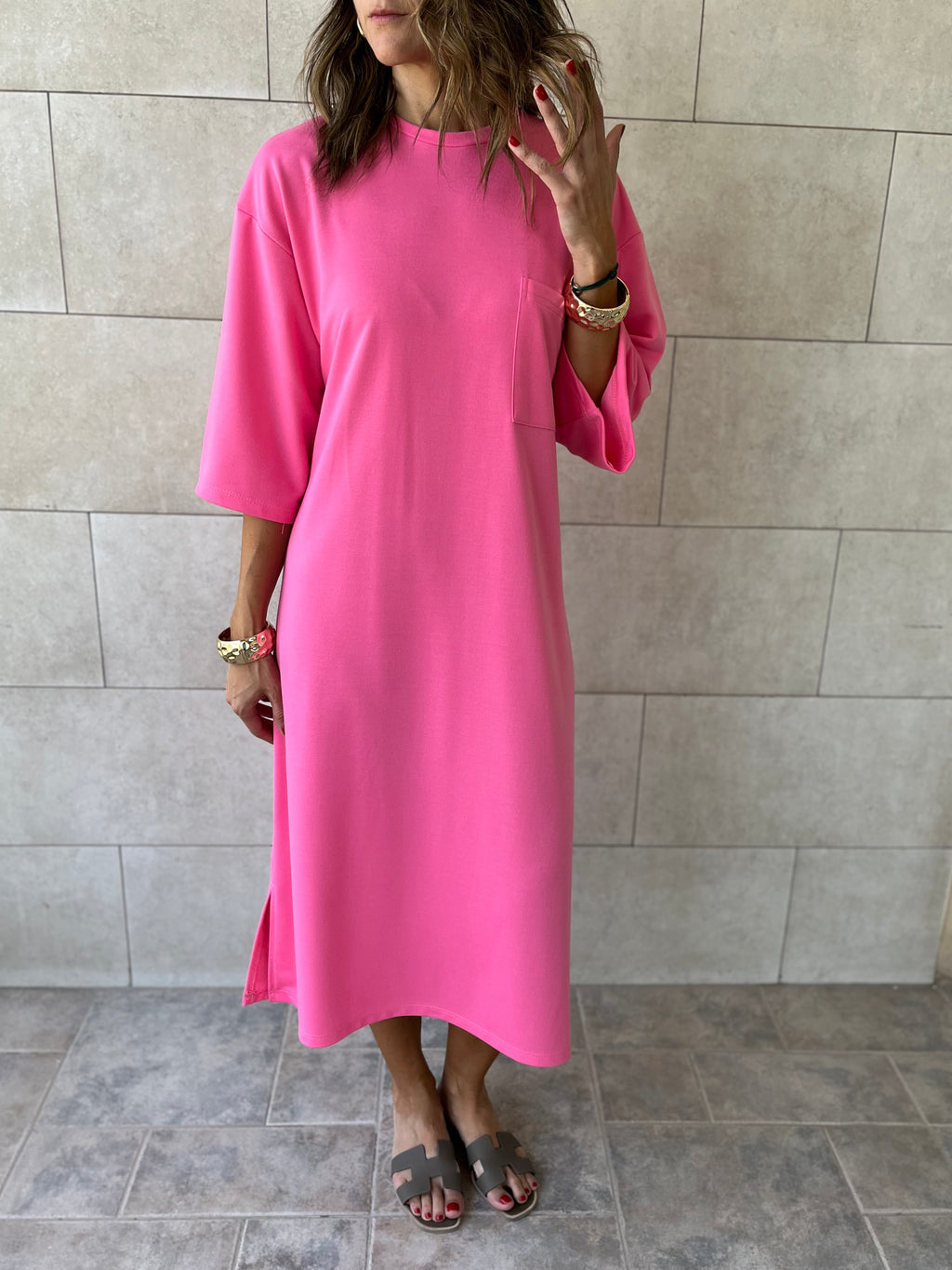 Pink Softline Shift Dress