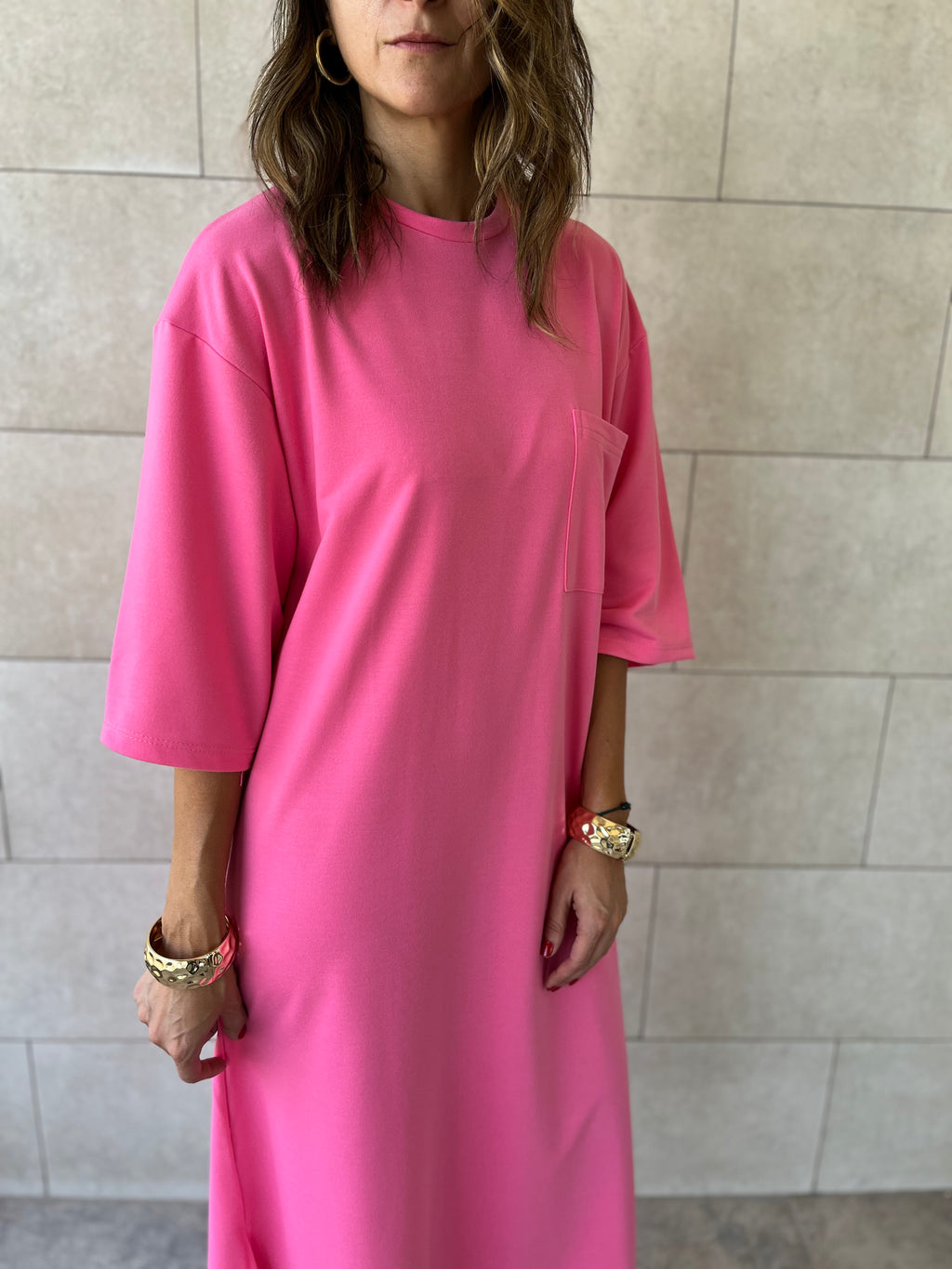 Pink Softline Shift Dress