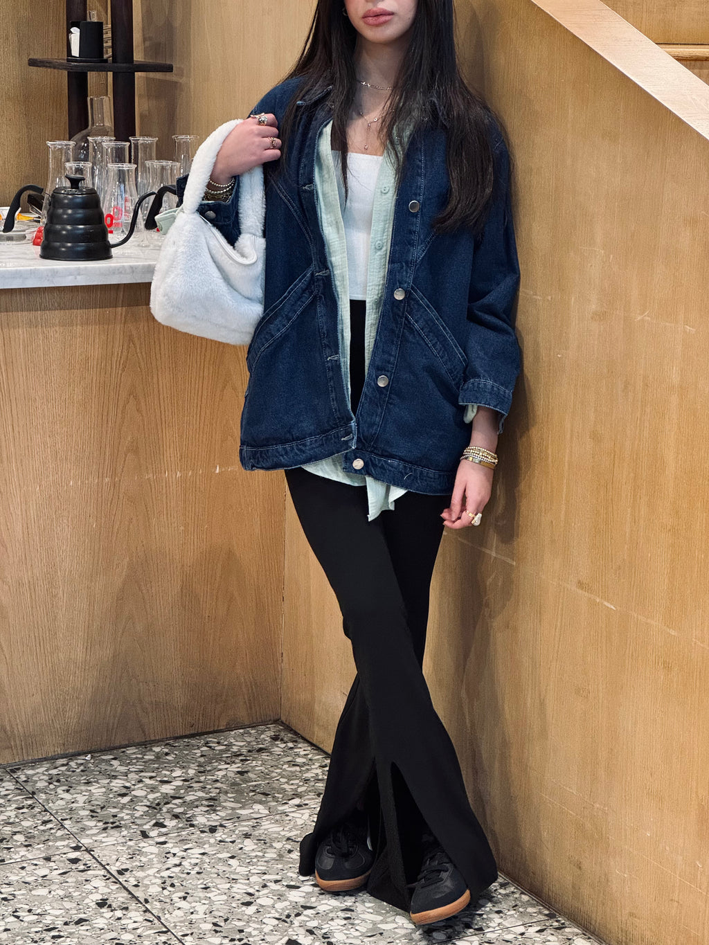 Mint Bubble Sleeve Everyday Shirt