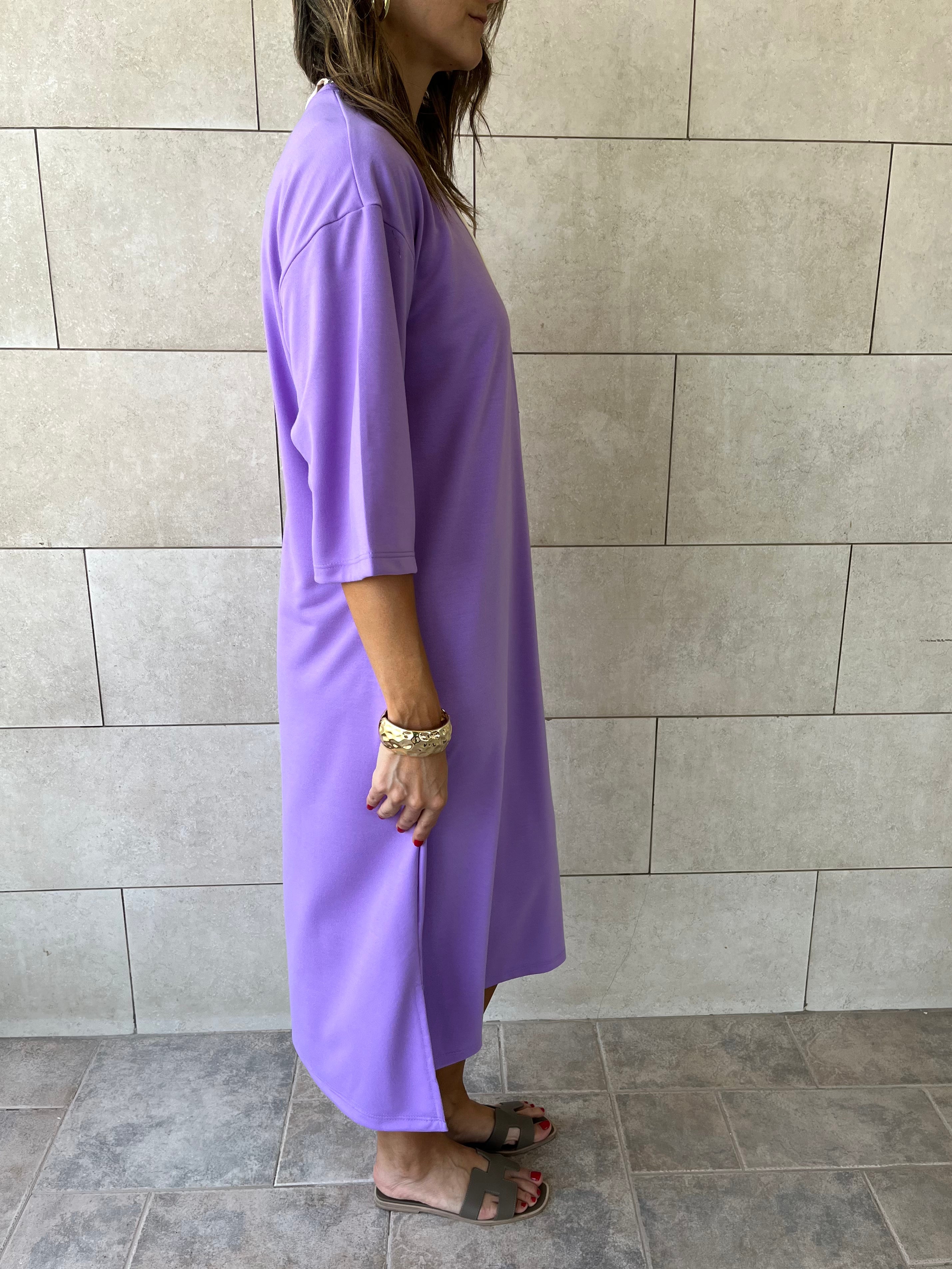 Purple Softline Shift Dress