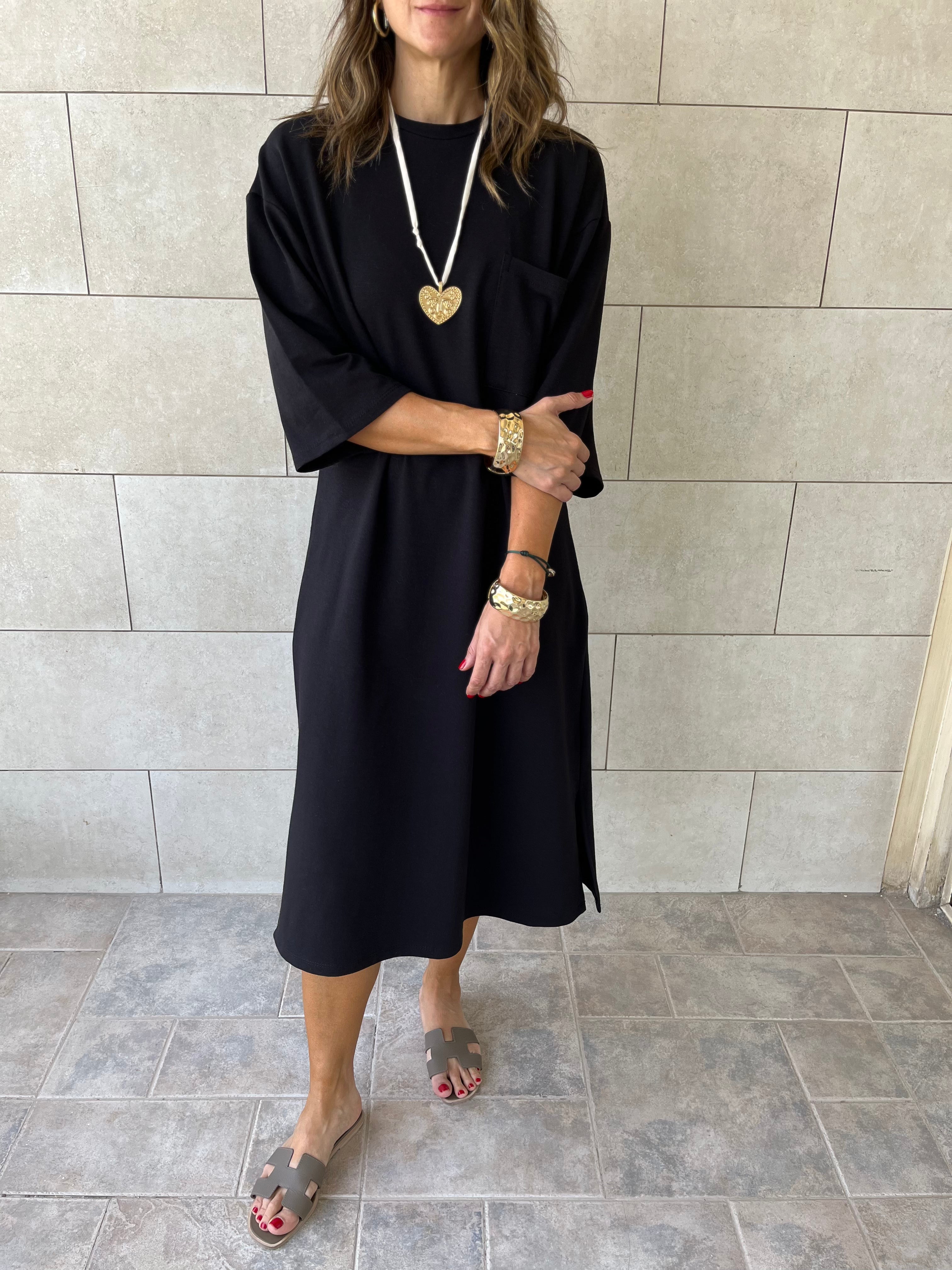 Black Softline Shift Dress