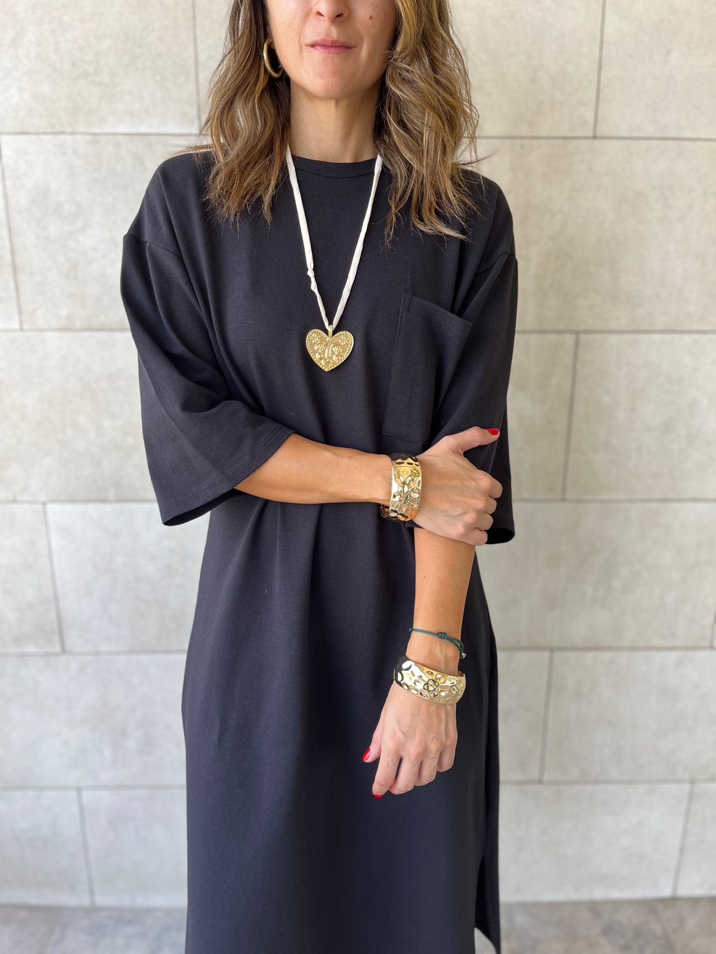 Black Softline Shift Dress