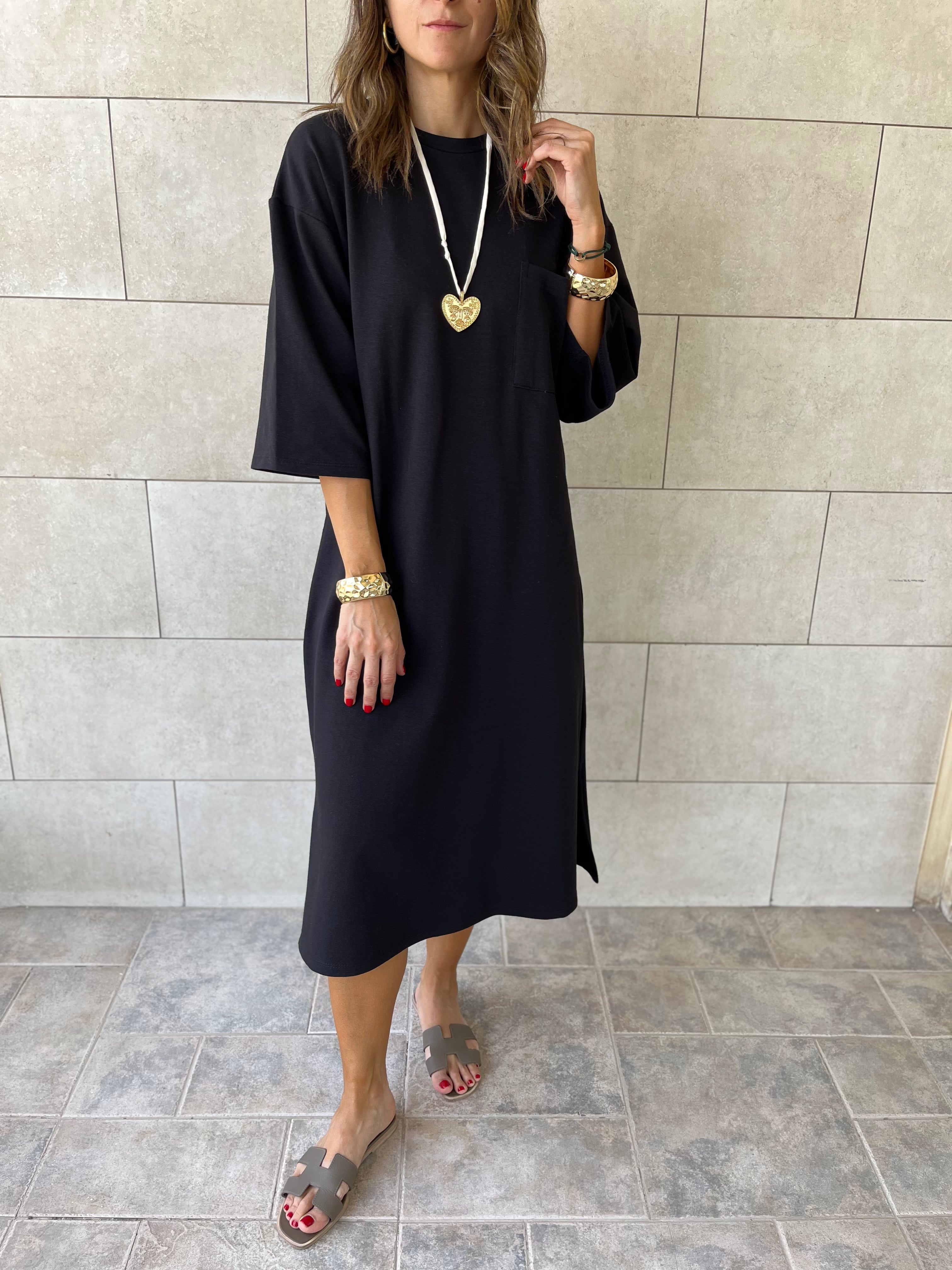 Black Softline Shift Dress