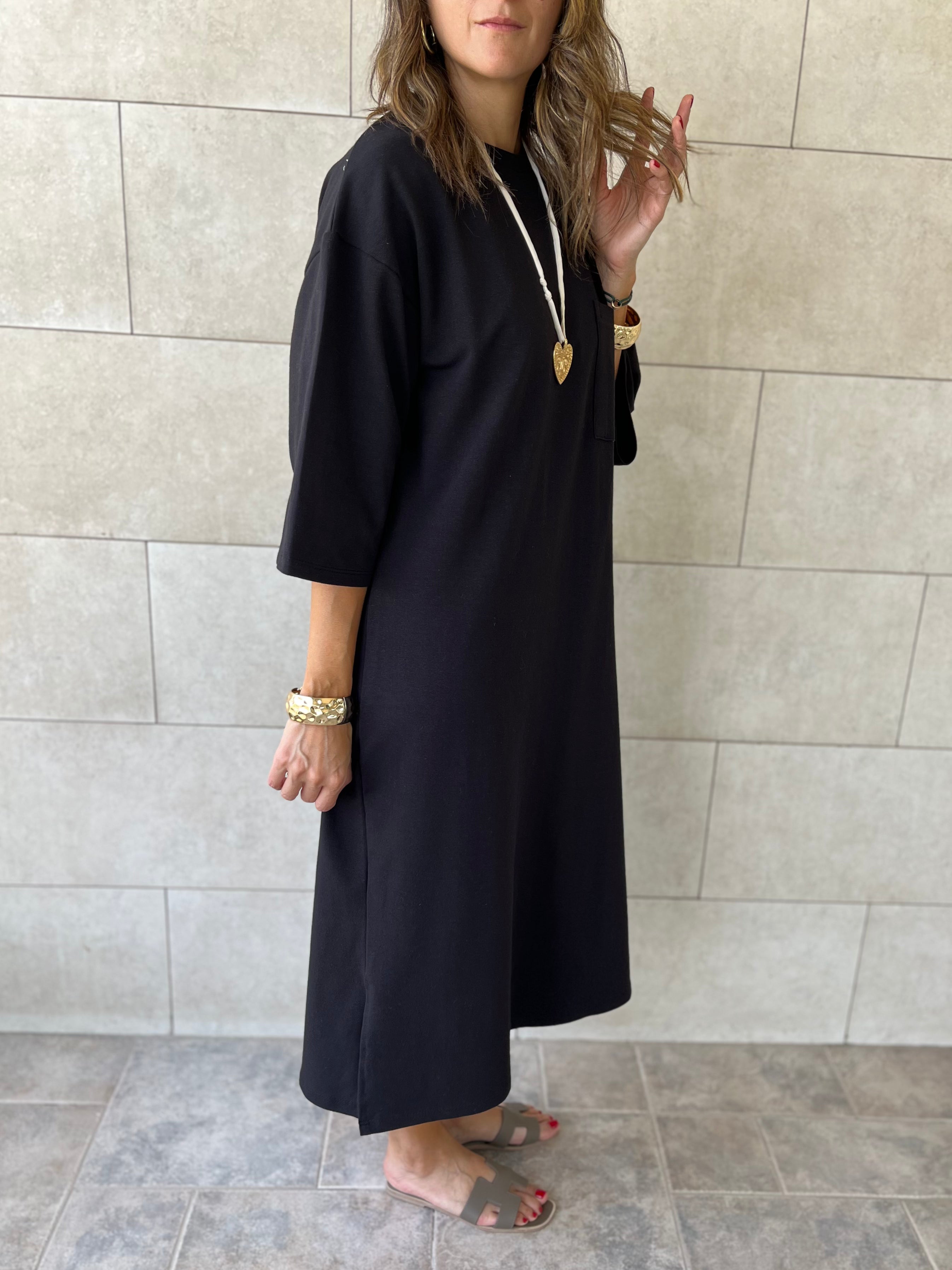 Black Softline Shift Dress