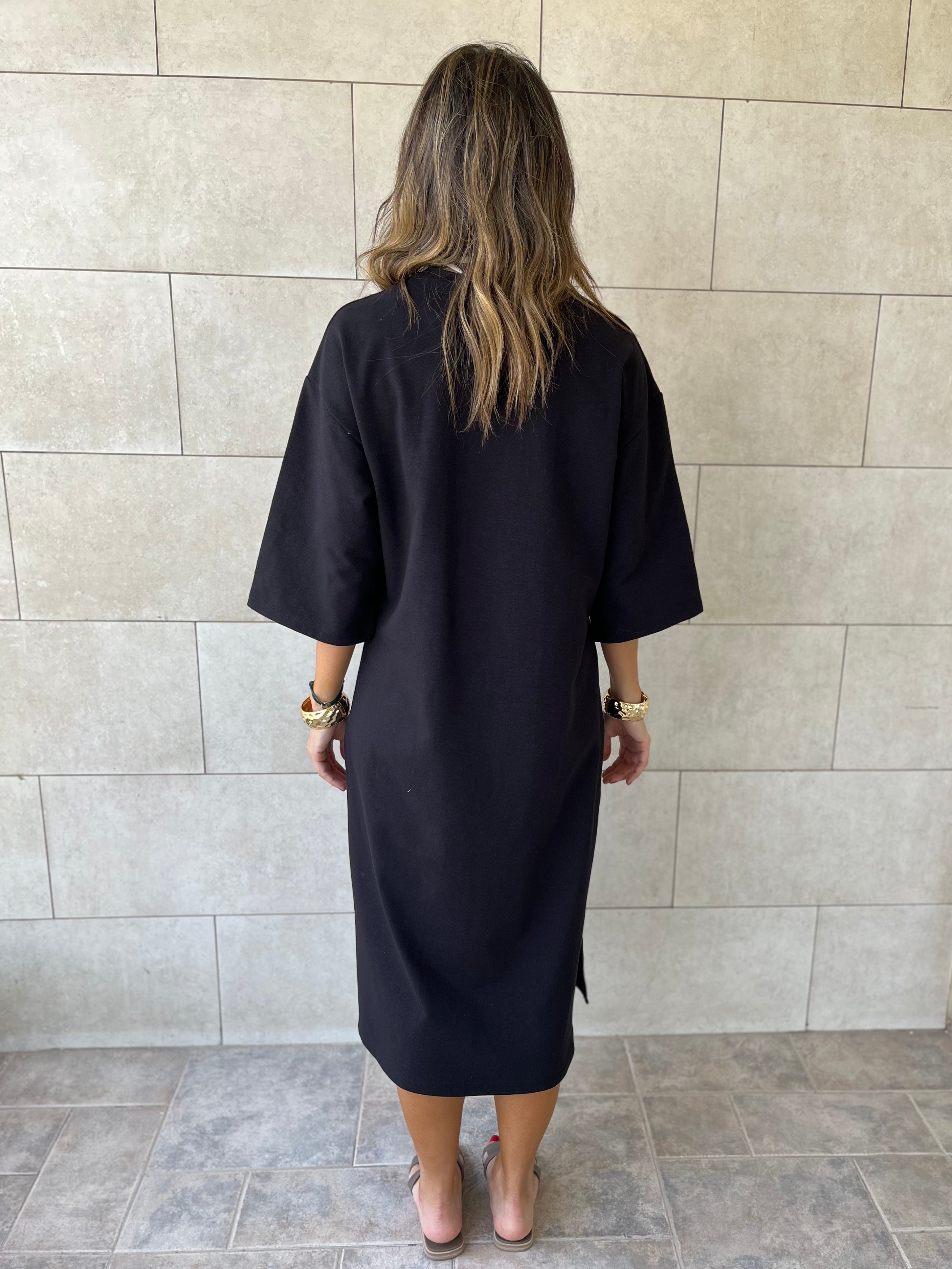 Black Softline Shift Dress