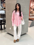 Pink Bubble Sleeve Everyday Shirt