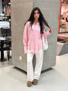 Pink Bubble Sleeve Everyday Shirt