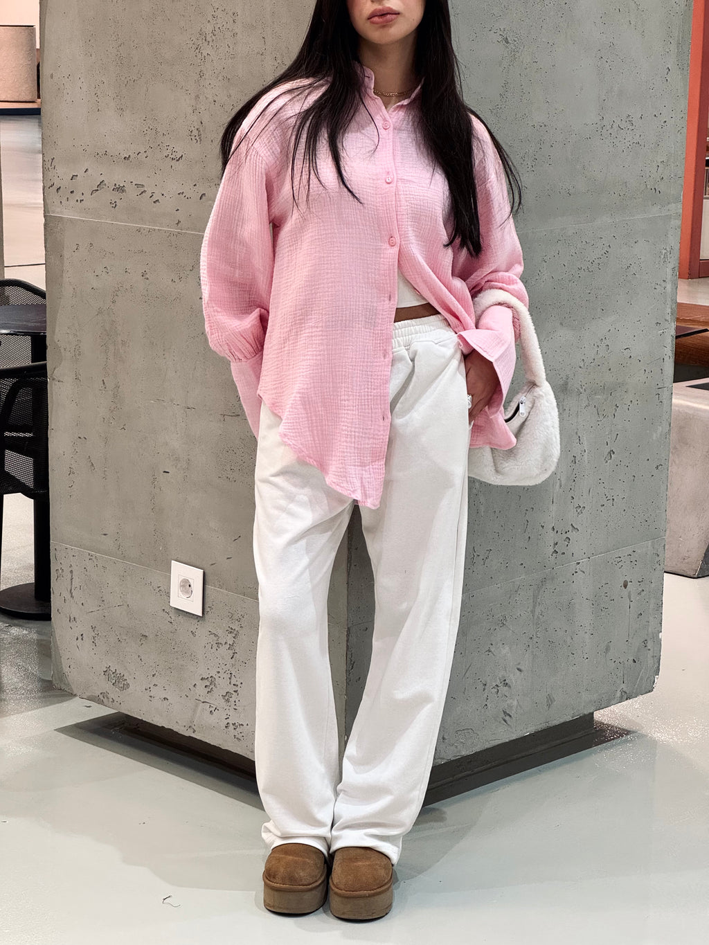 Pink Bubble Sleeve Everyday Shirt