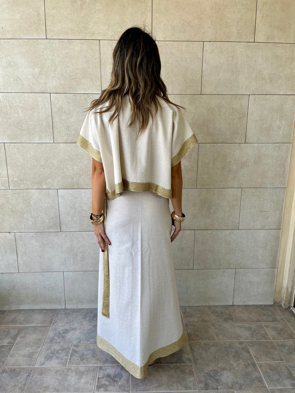 Golden Edge Cropped Shirt