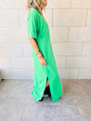 Green Fall Dayz Maxi T-Shirt Dress