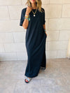 Black Fall Dayz Maxi T-Shirt Dress