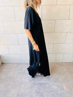 Black Fall Dayz Maxi T-Shirt Dress