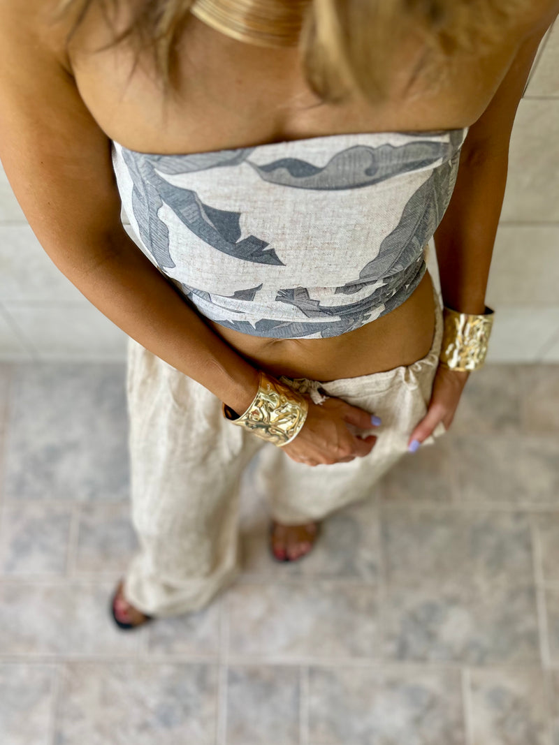 Botanical Linen Top