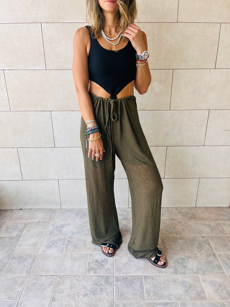 Olive Only Beach Pants